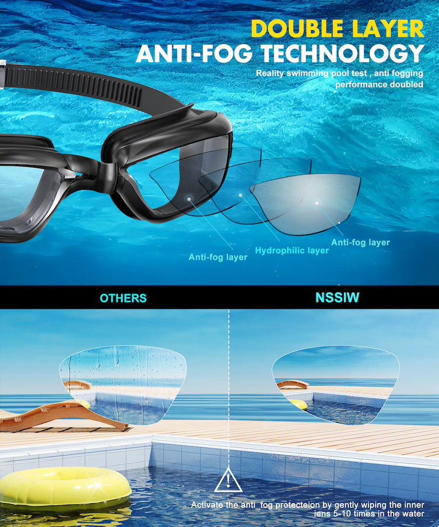 NSSIW Swim goggles with UV400