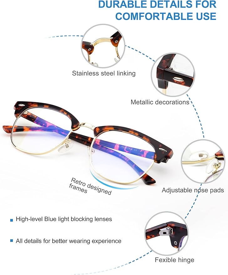 NSSIW Semi Rimless Eyeglass Frames