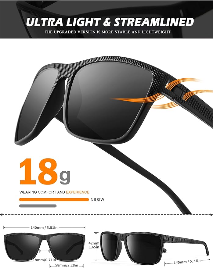 NSSIW Mens-Sunglasses Polarized Sunglasses Men : Classic Sun Glasses with UV Protection for Driving Fishing Golf 4 Packs NS45-1-3-6-10