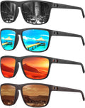 NSSIW Mens-Sunglasses Polarized Sunglasses Men : Classic Sun Glasses with UV Protection for Driving Fishing Golf 4 Packs NS45-1-3-6-10